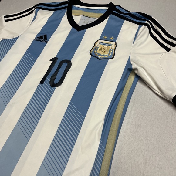 adidas Other - Adidas 2014 Messi Argentina Soccer Football Jersey S Home Blue White AFA Patch